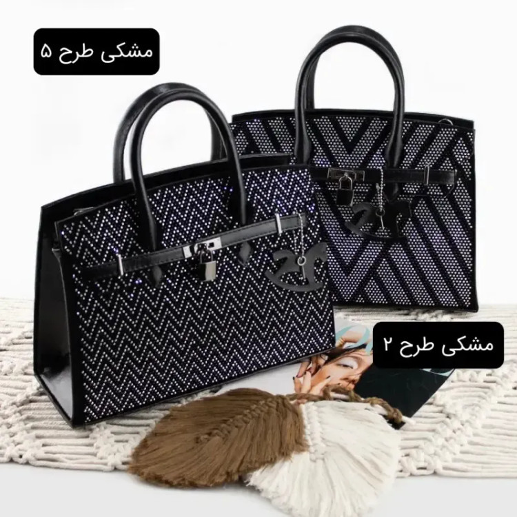 کیف زنانه چرم مصنوعی رسمی و مهمانی ابعاد 30 در 25 در 10 سانتیمتر
