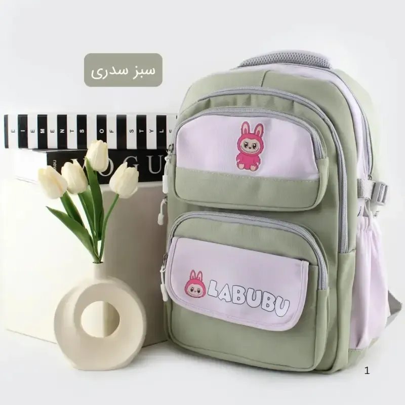 کوله پشتی پارچه ای روزمره و مدرسه دانشگاه مدل جیب دار