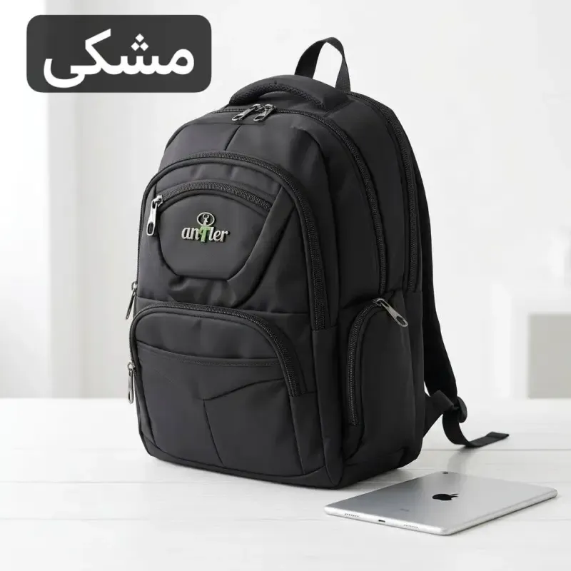 کوله پشتی برزنت جا لپتاپ و مدرسه دانشگاهی مدل جیب دار
