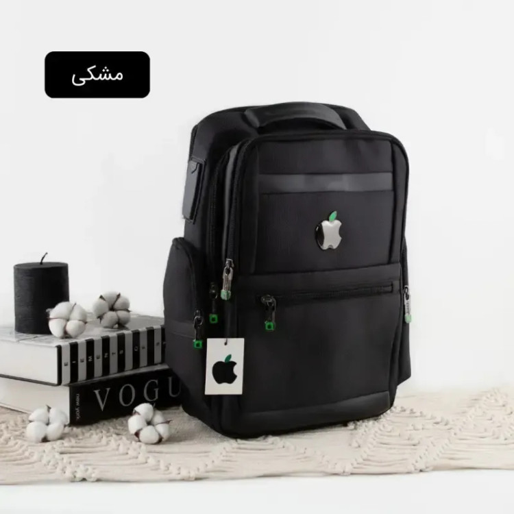 کوله پشتی پارچه ای مدرسه و دانشگاه ابعاد 40 در 30 سانتیمتر با جیب بیرونی