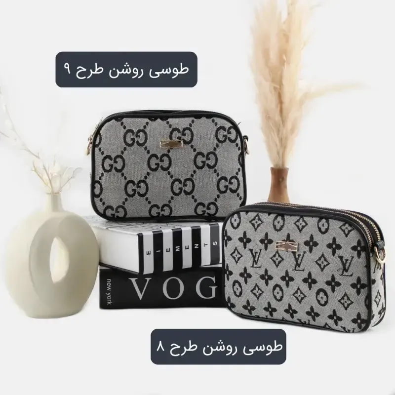 کیف پاسپورتی پارچه ای روزمره و مهمانی بند بلند سایز 21x14x5 سانتیمتر