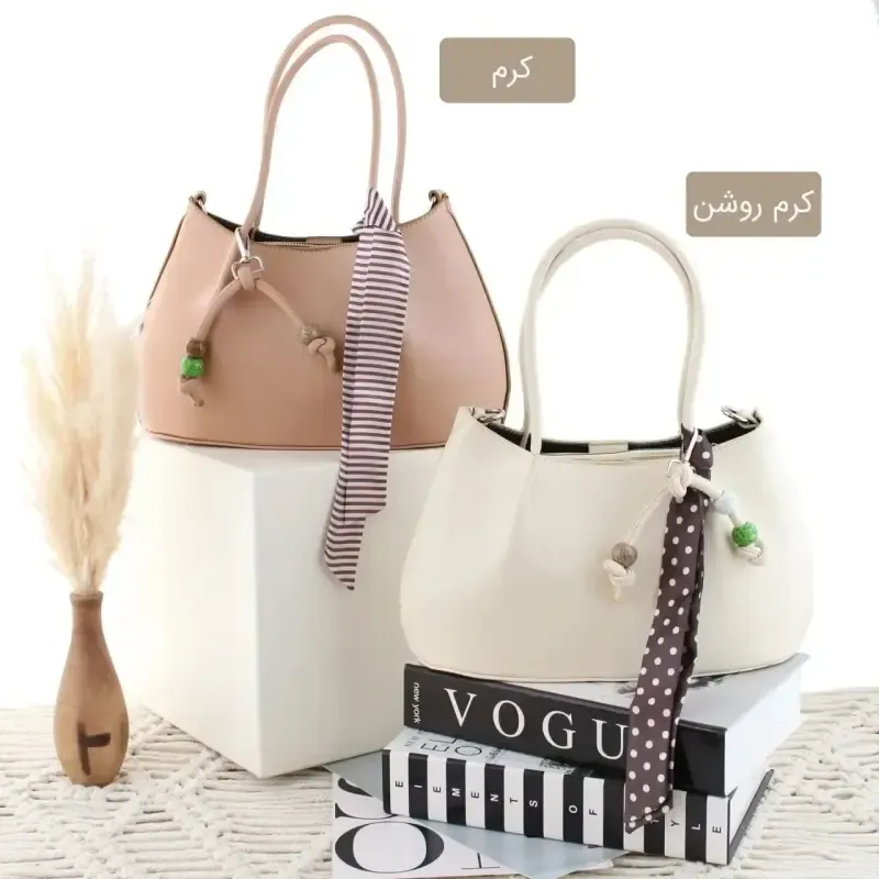 کیف زنانه چرم مصنوعی روزمره و مهمانی مدل سه بند