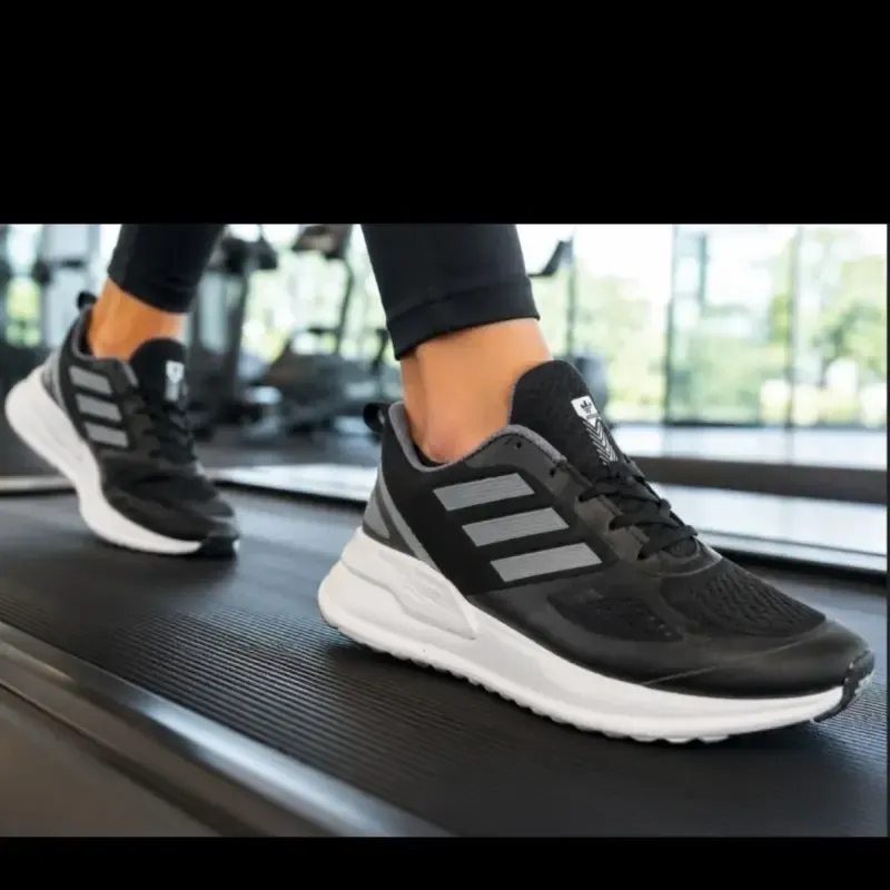 کفش کتانی اسپرت ورزشی پیاده روی آدیداس سبک نرم مشکی سایز 40 تا 44