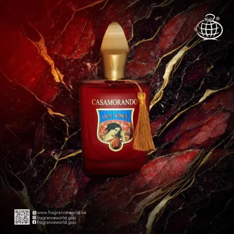 عطر زنانه فرگرنس ورد مدل کازاموراتی بوکت آیدل قرمز ادوپرفیوم حجم 100 میل طبع گرم و شیرین شرقی چوبی