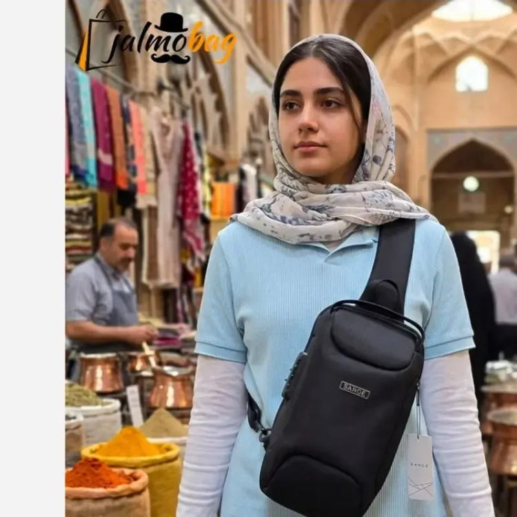 بادی بگ دستهدار رمزدار بنج BANGE پارچه ریپس خارجی آب گریز رنگ مشکی