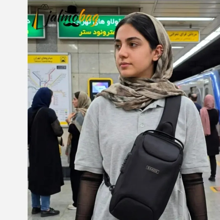 بادی بگ دسته دار رمزدار بنج BANGE مشکی آب گریز ضد تعریق خارجی