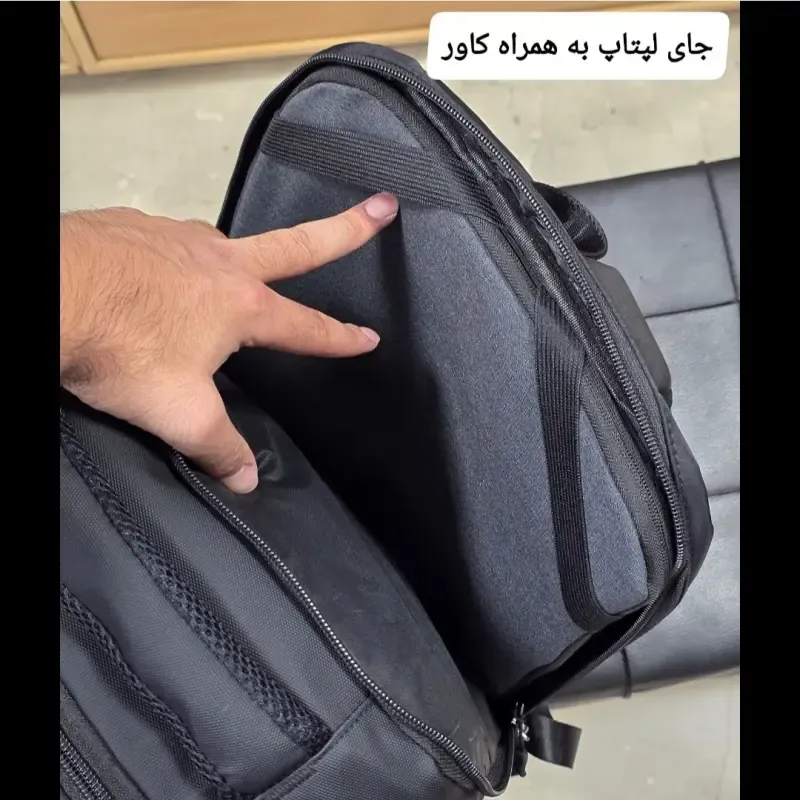 کوله پشتی لپتاپی قفل دار پورت دار ضدتعریق مناسب روزمره اداری دانشجویی دبیرستانی