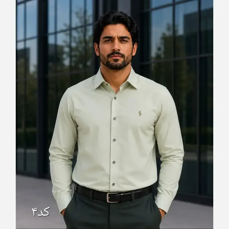 پیراهن مردانه آستین بلند داکرون قواره آزاد