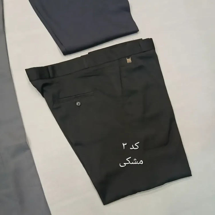شلوار پارچه ای مردانه نخی سایز 42 تا 54 رنگ طوسی مشکی زغالی