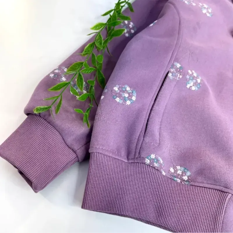 سوییشرت پاییزه بچگانه دخترانه طرح گیلاسی دورس ترک مناسب 7 تا 12 سال