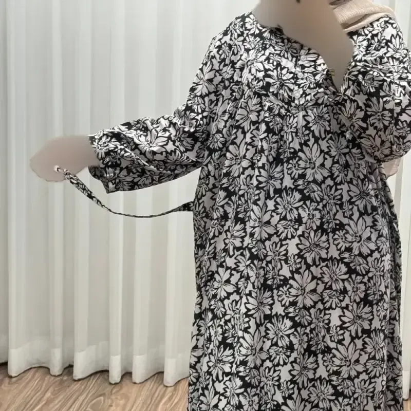 پیراهن سایزبزرگ نخی فری سایز تا 52 هندی کد 1498