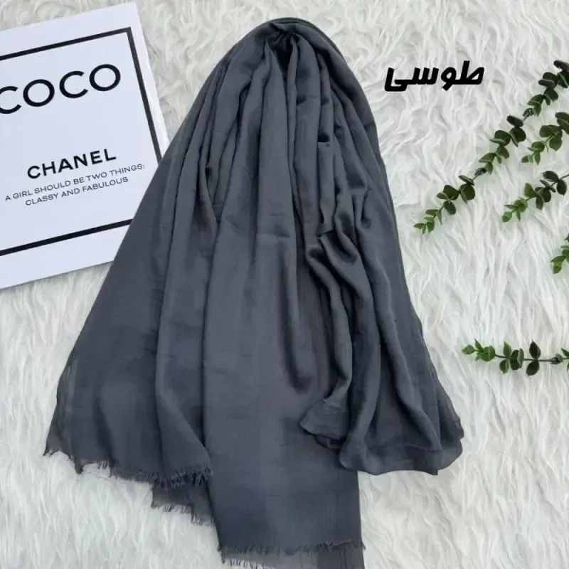 شال سوپرنخ وارداتی مشکی قواره 2000 در 98 سانتیمتر