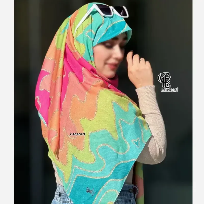روسری نخی کاستوم طرح درسا قواره 110
